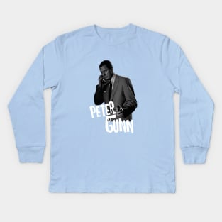 Peter Gunn - Craig Stevens - Gun - 50s Tv Show Kids Long Sleeve T-Shirt